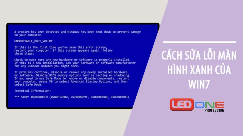 những cách khắc phục lỗi màn hình xanh win7