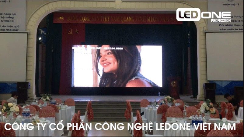 Thi công màn hình LED P3 trong nhà tại công ty thép Việt Ý