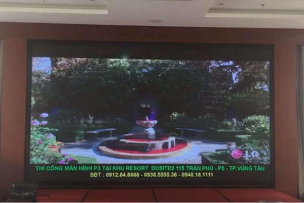 Thi công màn hình LED P3 indoor tại Resort DUSITD2
