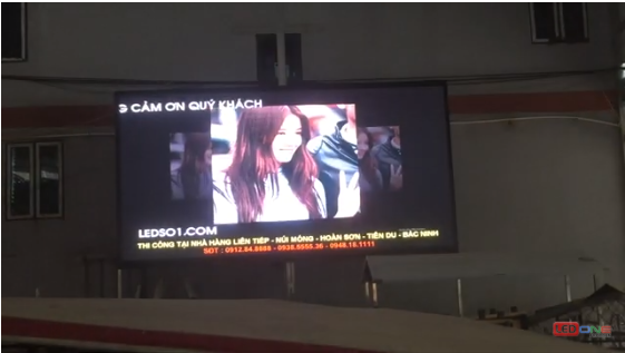 Thi công màn hình LED trong nhà tại nhà hàng Liên Tiếp-Tiên Du-Bắc Ninh